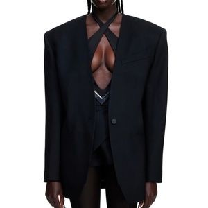 MUGLER H&M Oversized Wool Blazer